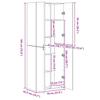High Cabinet Sonoma Oak 70 x 42.5 x 225 cm Particleboard