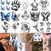 1 Foaie Familie de Fluturi Înger Păpădie Tatuaje Temporare Pentru Mâini Brațe Adulți, Autocolante Tatuaje False Tatuaje Realiste Rezistente