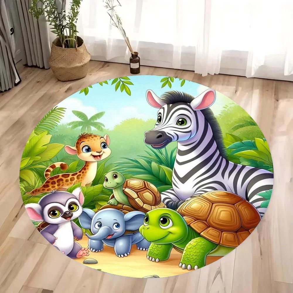 Der König der Löwen Runder Wohnzimmer Schlafzimmer Tisch und Stuhl Sofa Dekorteppich und Teppich Spielmatte
