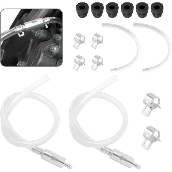 OFBAND 2 комплекта Комплект для прокачки тормозов, Комплект для прокачки тормозной жидкости включает 4 шт. Шланг для прокачки тормозов, 2 шт. Обратный клапан, Универсальный комплект для прокачки тормозов Автомобиль