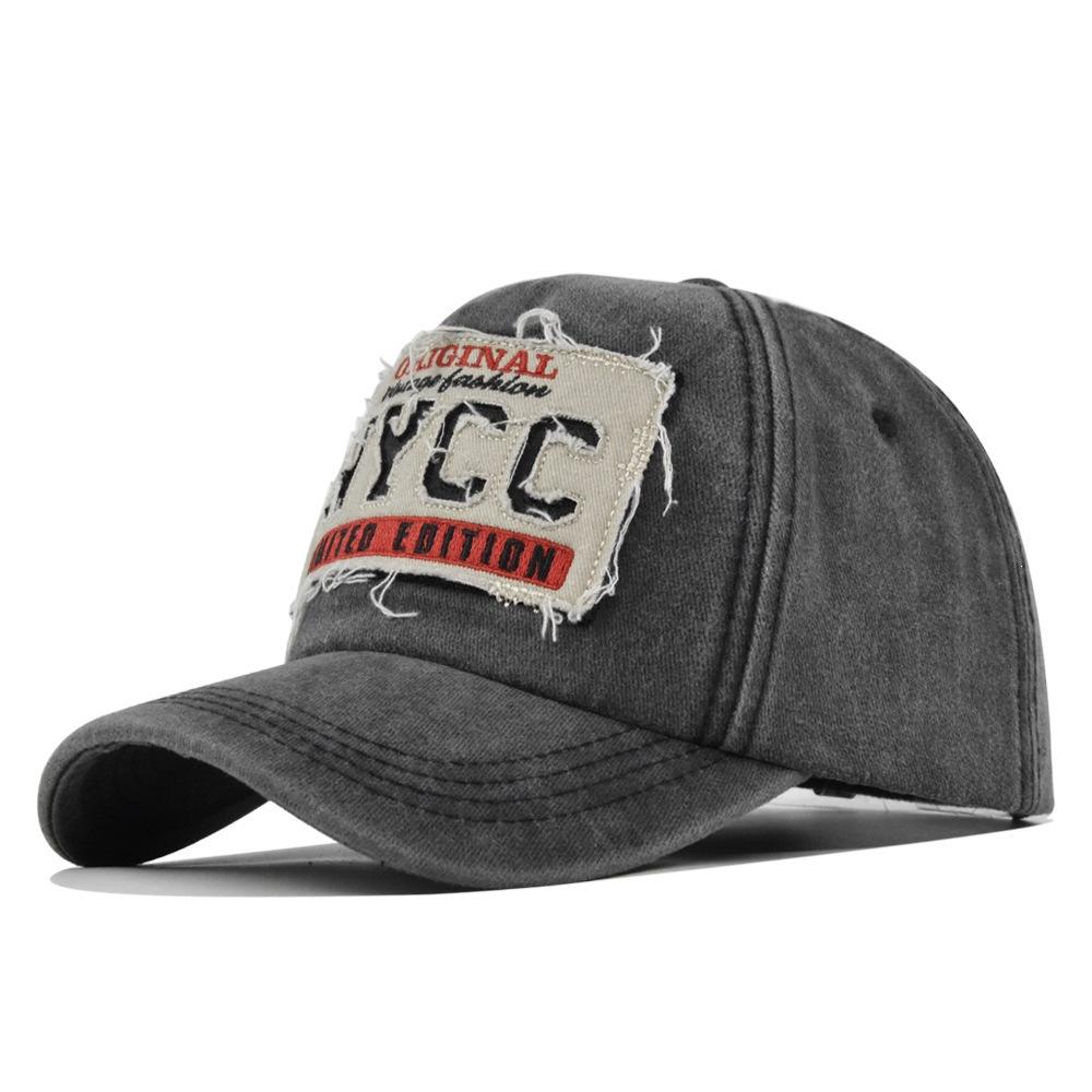 Retrostereoolympiaembroidered baseball cap patch distressed stereoembroider peaked cap sun hat cotton Adjustable