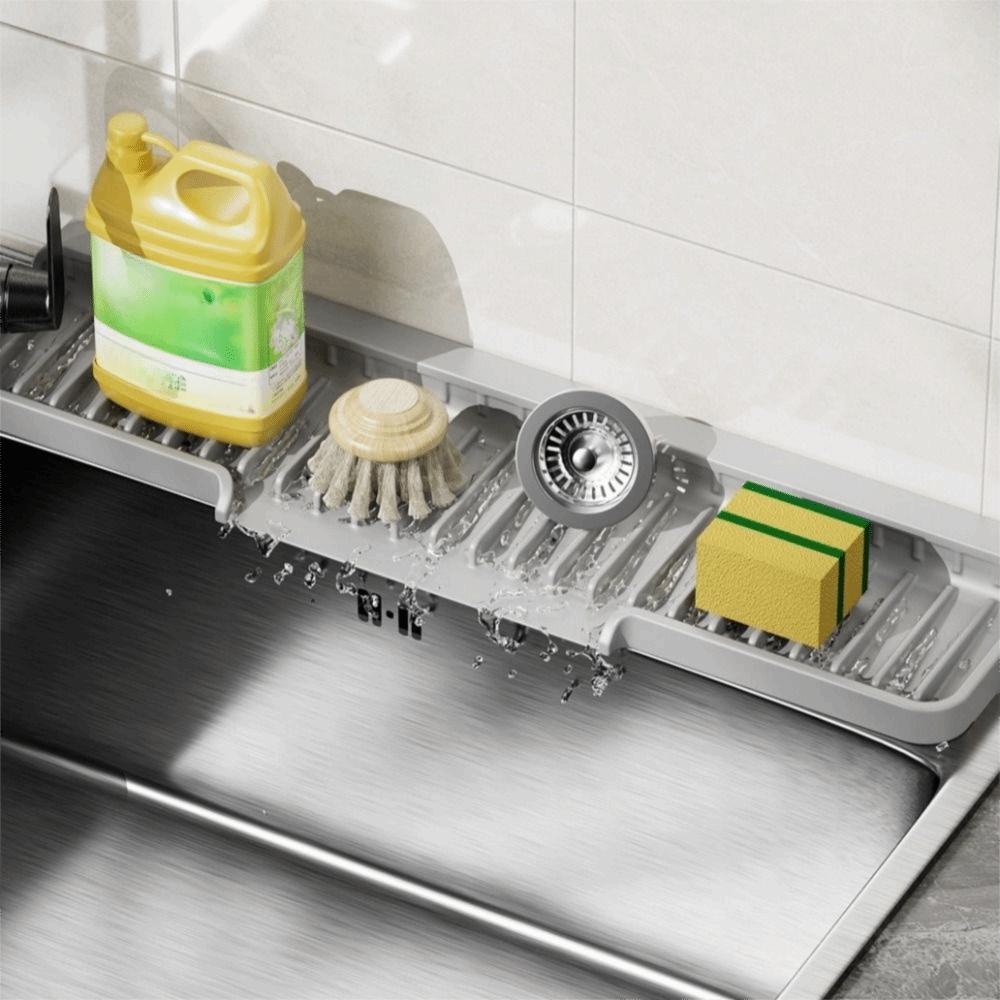 Silicone Sink Drain Pad Foldable Sink Draining Mat Multipurpose Water Retaining Pad Kitchen