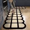 Kitchen Carpet Pvc Waterproof Floor Mat Leather Oil-proof Non-slip Foot Mats Long Carpets Black White Rug Home Decoration Rugs