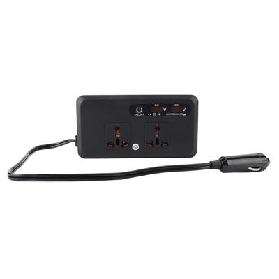Inversor de Corriente para Coche 200W DC 12V Inversor para Coche 2 Puertos USB 2 Puertos Tipo C Adaptador Cargador Enchufe para Coche
