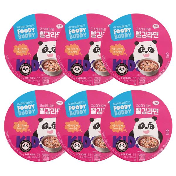 FoodyBuddy Red Ramen Cup 84g x 6 Packs