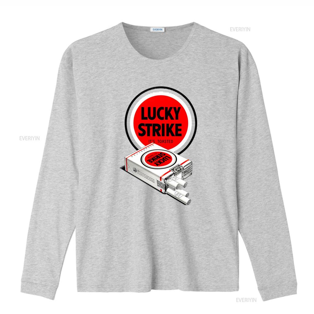 Lucky Strike Cigarettes Retro Inspired T Shirt for Vintage Print Fashion Vintage Washed Graphic Soft Casual Unisex Comfortable