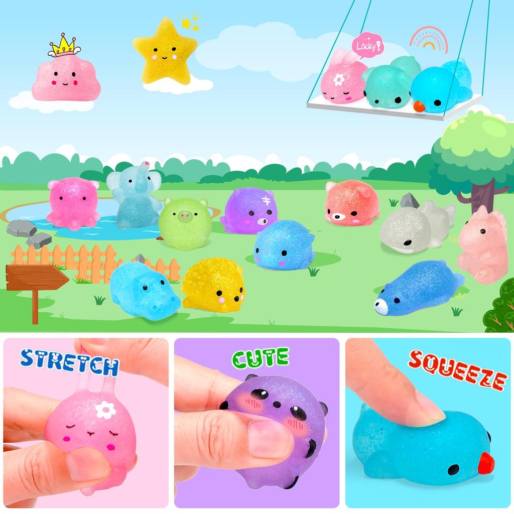 10/20/40 Mochi Squishy Toys Mini Kawaii Squishy Party Favors For Kids Treasure Toys For Classroom Prizes Fidget Toys Goodie Bag
