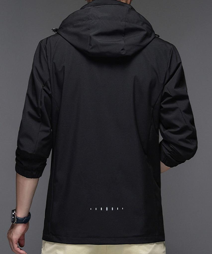 Pangenee Hooded Mountain Long Sleeve Zipper for Outdoor Motorcycle and Fall Men's Slim-Fit Windbreaker, Full-Zip Parka, Jacket, Sporty, Activities,