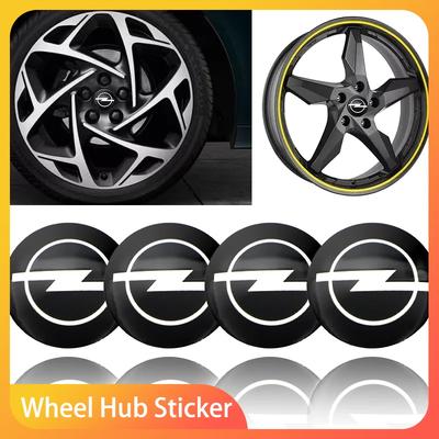 4ks 56mm Krytky středů kol pro auto Znaky na pokličky disků Nálepky Pro Astra j g Insignia Corsa d Vectra c Zafira a Auto Gadgety
