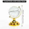 Feng Shui Crystal Ball with Golden Stand – Decorative Office Desk Accessories, Positive Energy Showpiece for Office