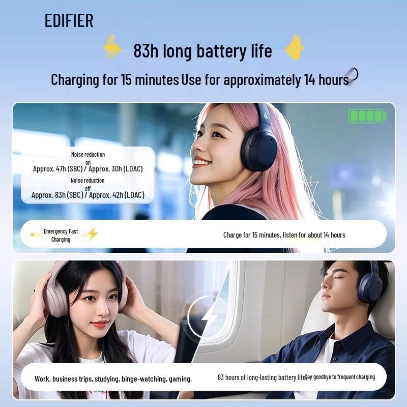 Edifier W820NB Bluetooth Noise-Cancelling Headphones