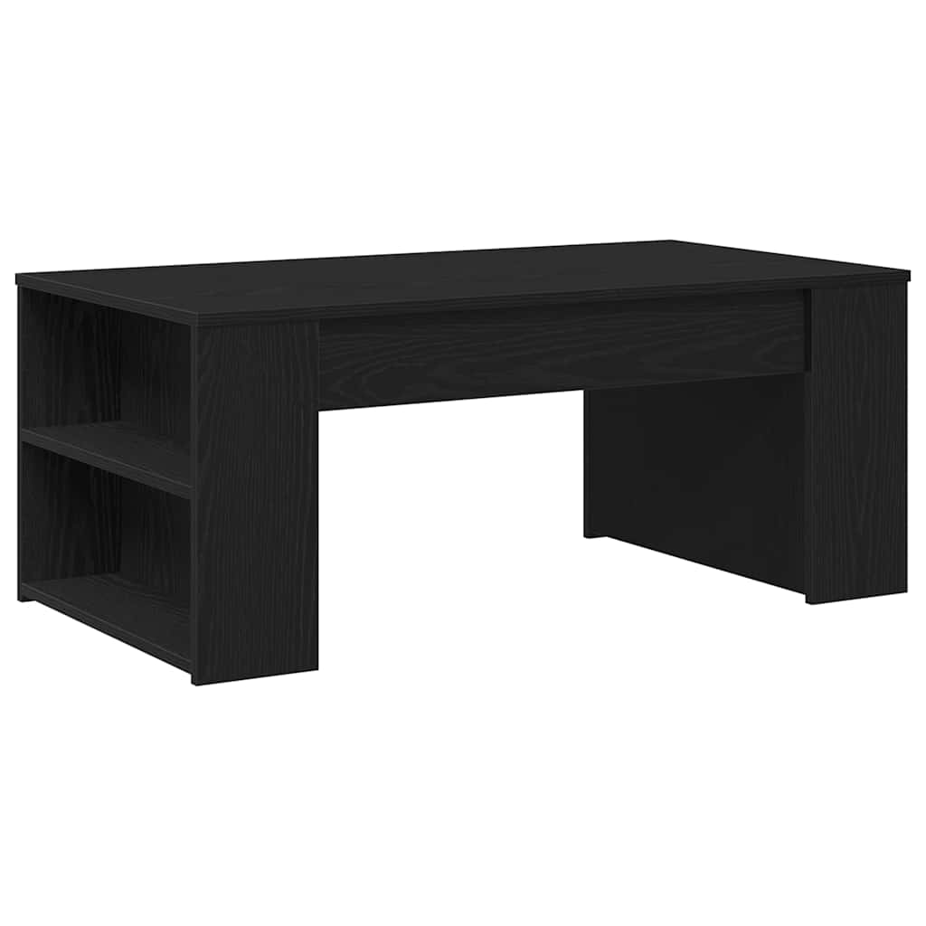 Coffee Table Black Oak Look 102 X 55 X 42 Cm Engineered Wood