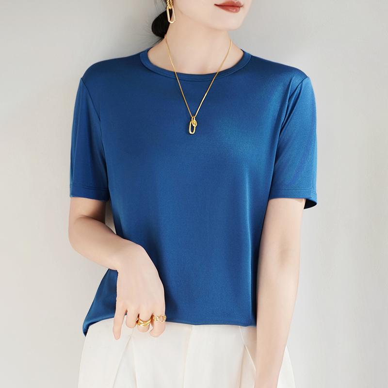 Summer Shirt for Women - 50% Mulberry Silk Blend | Wrinkle-Free & UV Protection | Luxe Lightweight Top