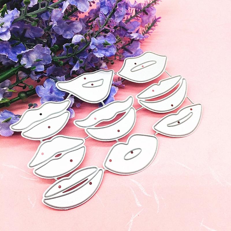 Lips Metal Cutting Dies Handmade Crafts DIY Scrapbooking Embossing Supplies for Children Kid Girls Present