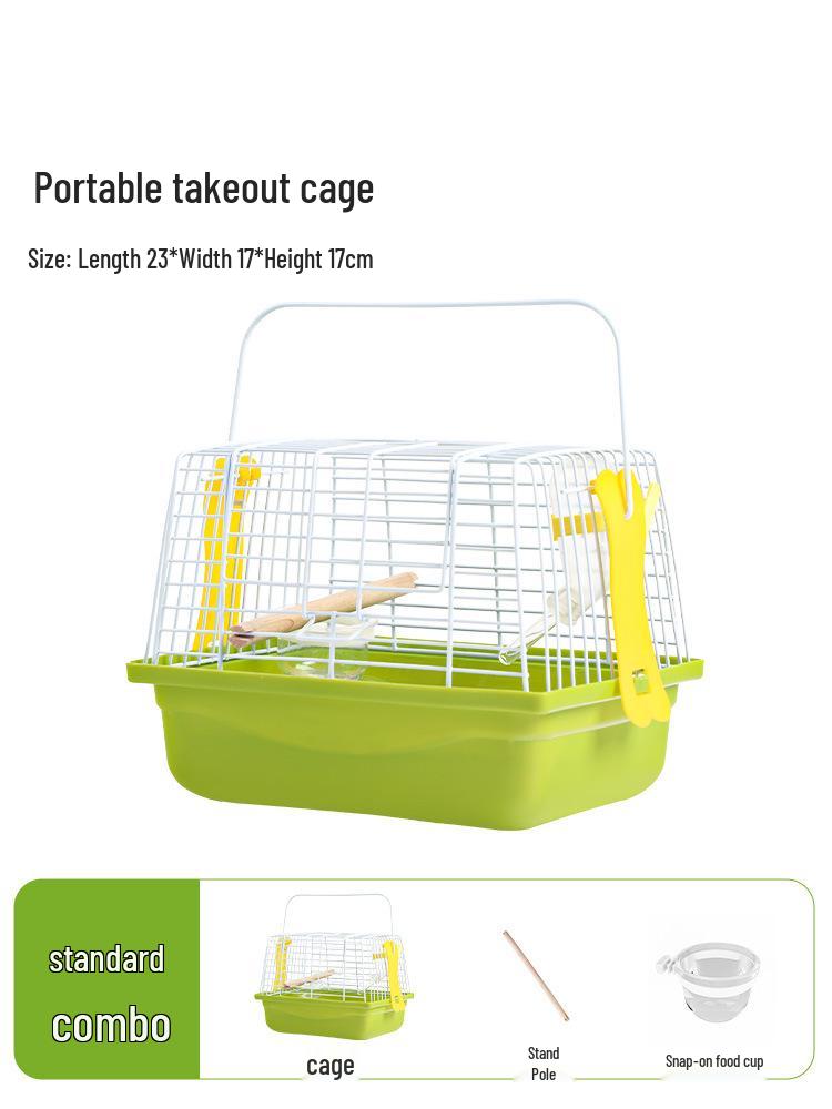 Handheld Bird Cage for Budgies, Cockatiels, Finches & Small Pets