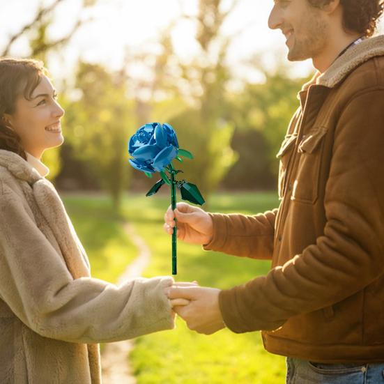 

Yousheng Building Block Kit Fine Workmanship Rose Flower Building Model Toy DIY Assembly Toy for Home Decoration