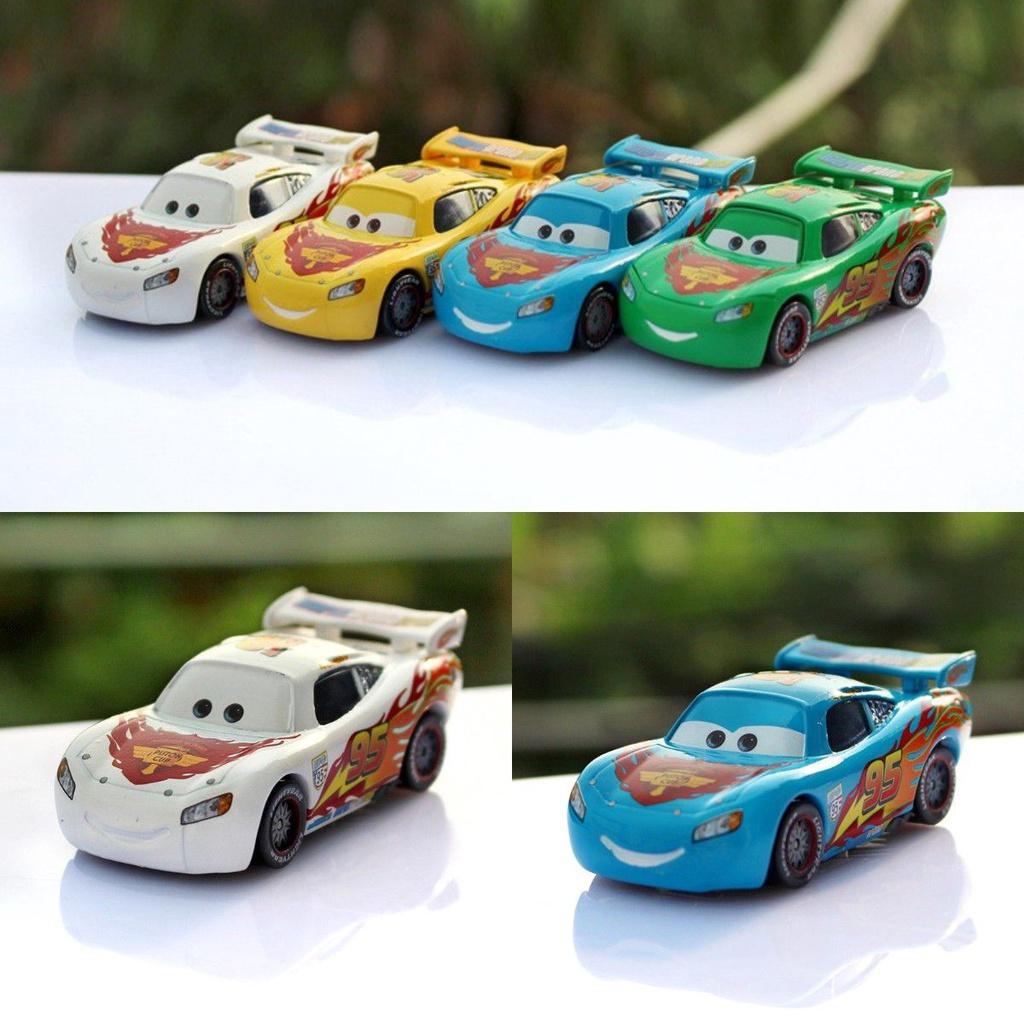 95 Yellow Cars Blue Green Mcqueen Alloy Childrens Toy Car Model Birthday Gifts