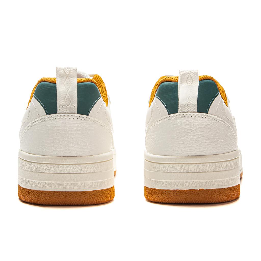 Li Ning Tianji Soft Slip Resistant Cushioning Abrasion Resistant Height Increasing Low top Skateboard Shoes Men's White AGCV341-3