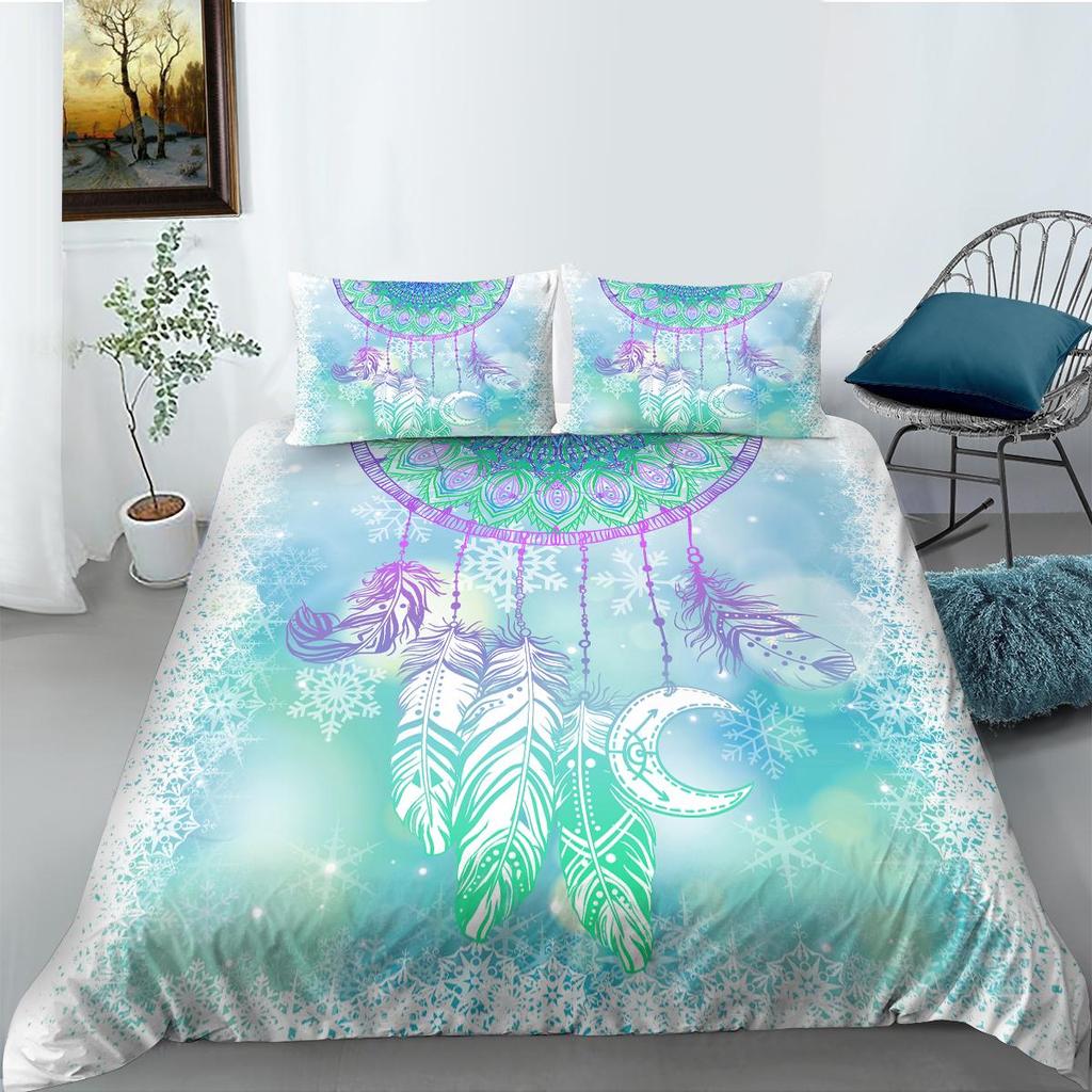 Ensemble de housse de couette 3D capteur de rêves impression ensemble de literie ensemble de lit romantique couverture fille housse de couette simple Double taille ensemble de literie à la maison