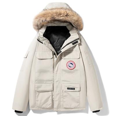 Men's Down Coats Winter Warm Windproof All-match Multi-pocket Short Down Parkas