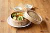 Shindo Chinese Steamer Set Bamboo Enjoyment Set bamboo 1 bamboo 50 special Natural 929203 - (2 steamers, lid, tongs, sheets) 21cm