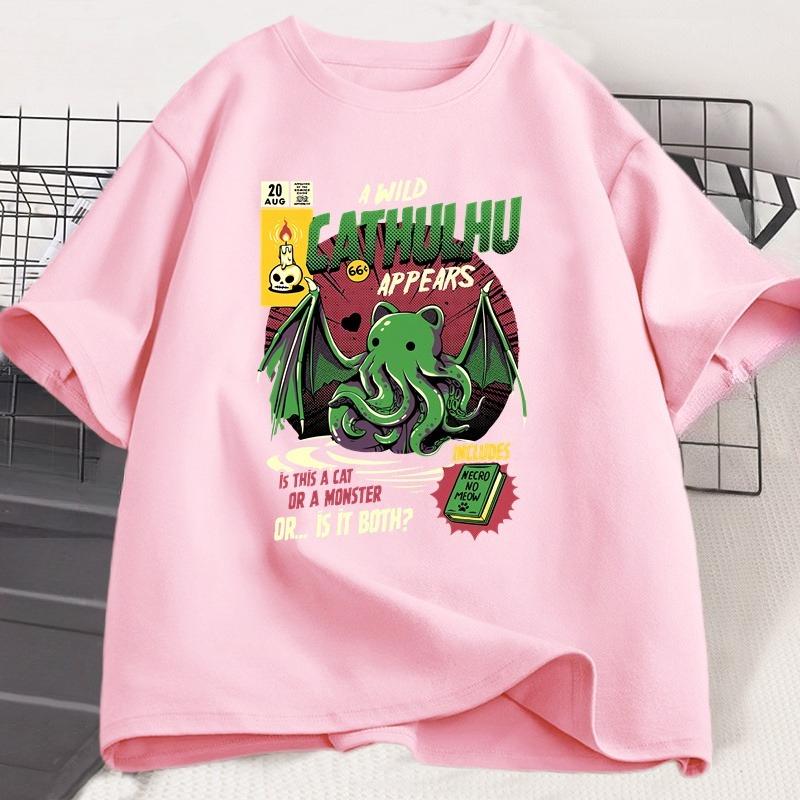 Cthulhu TShirt WOMEN Printed Short Sleeve Tee Graphic T Shirts Unisex Cotton O Neck Harajuku Unisex Designer Clothes Summer Tops
