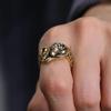 Year of the Tiger, Zodiac Year, Little Tiger Open Ring, Men's Retro Zodiac Tail Ring
