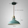 Iron Pendant Light Dia 26cm Colorful Restaurant Kitchen Home Ceiling Lamp Vintage Hanging Light Lampshade Decorative Lamps Ce