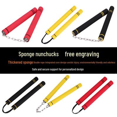 Špongiové Nunchaku pre Deti & Dospelých - Kvalita pre Začiatočníkov & Výkon, Nerezová Oceľ