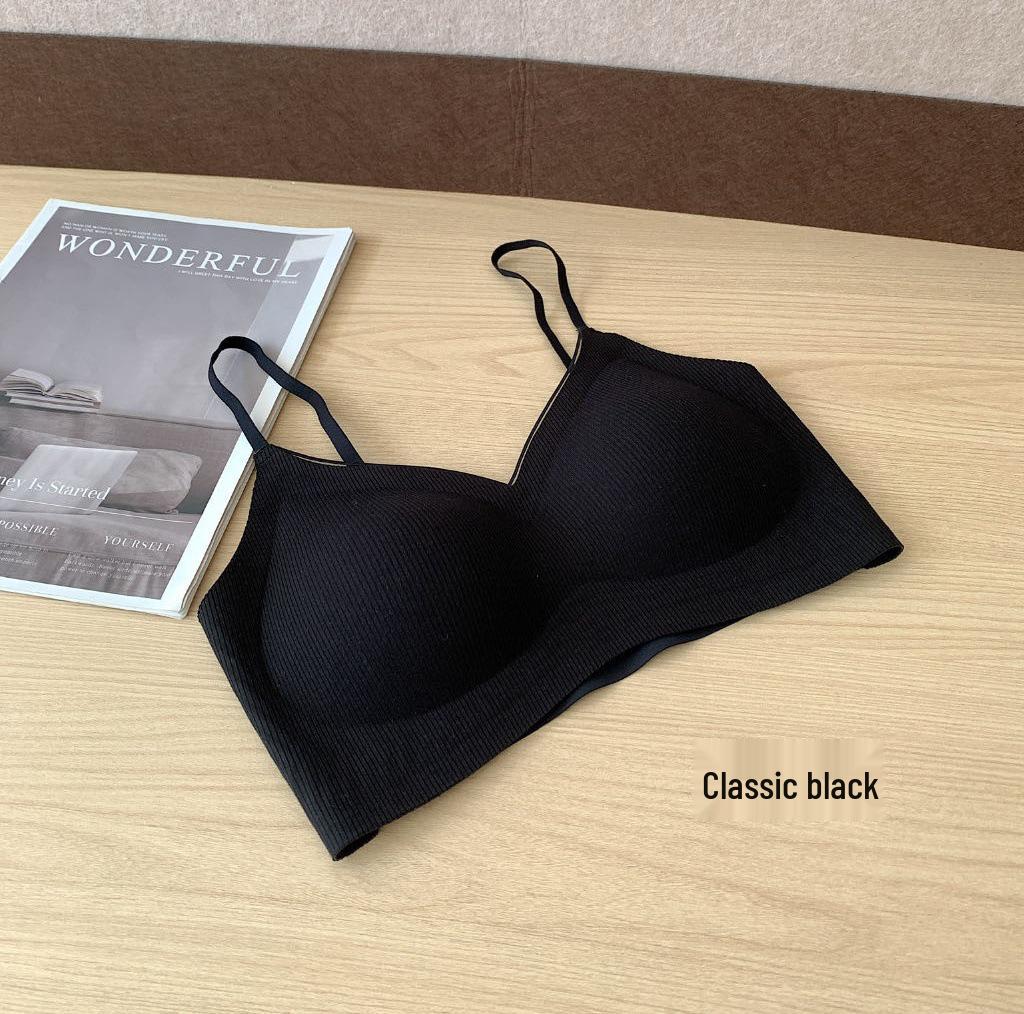 Invisible Push-Up Bra with Seamless Design Enhances Look, Comfortable Breathable Fit, Fixed Cup, and Beautiful Strappy Back