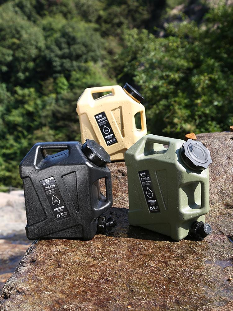 12L Camping Wasserbehälter Auslaufsicher Wasserbehälter Kanister Große Kapazität Outdoor Wanderzubehör