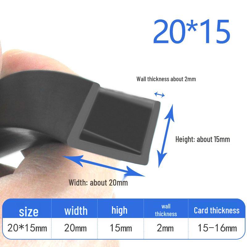 Gumové lištování ve tvaru U: Protiřezná, vodotěsná těsnicí lišta pro ochranu plechu a skla