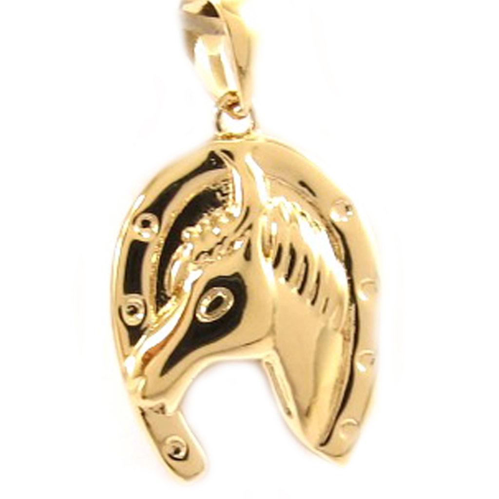 Les Trésors De Lily [L4390] - Pozłacany wisiorek „Podkowa” - 20x15 mm