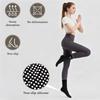 Women's Gel-Dotted Non-Slip Yoga Socks, Mid-Calf, Bow Embroidery, Fitness Socks, White