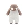 Coral Fleece Baby Jumpsuit Cartoon Hooded Newborn Romper Autumn Winter Warm Toddler Onesie Thicken Cotton Infant Outfit 0-24M