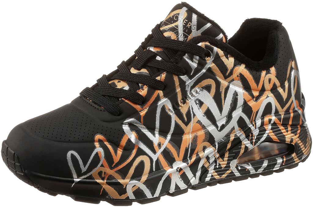Skechers Uno James Goldcrown Metallic Love кроссовки черные
