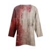 Tunic Tops For Women Loose Fit Prints Tops 3/4 Length Sleeve Womens Tops With Asymmetrical Hem