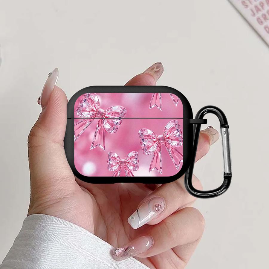 

Earphone Cases Cover Case For Airpods 4 1 Pro 2 3 Pro3 Pro2 Pink Bow Tie Airpods 4