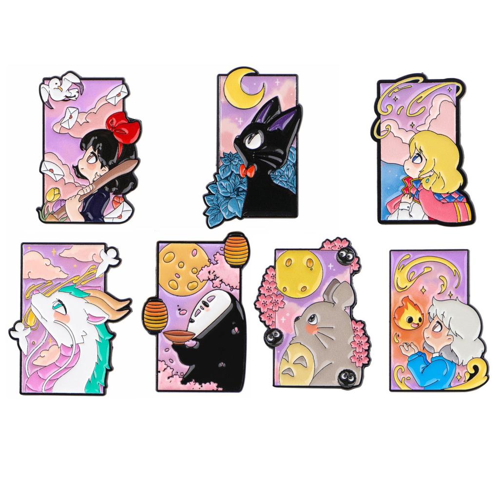 Cute Cat Enamel Pin Anime Movie Badges on Backpack Manga Brooch Set Hat Lapel Pins Cartoon Jewelry Cosplay Accessories Toys Gift