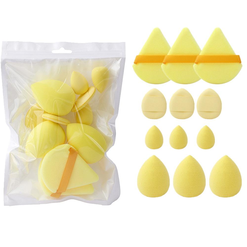 12 Stück Weiches Allzweck-Make-up-Schwamm-Set Trocken-Nass-Doppelnutzung Schönheitswerkzeuge Schönheits-Ei 4 Arten Puderquaste Foundation-Schwämme