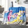 Power Rangers Teamwork Action Flannel Blanket Super Soft Warm Cozy Blanket For Sofa Bed Office Travel Allseason Home Decor Gift