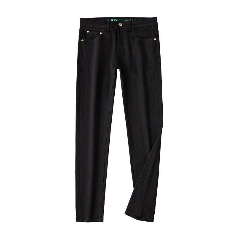 Spring And Autumn Men'S High Quality Three Proof Elastic Jeans, High End White Trendy Versatile Small Straight Pants, Fashionable Pants