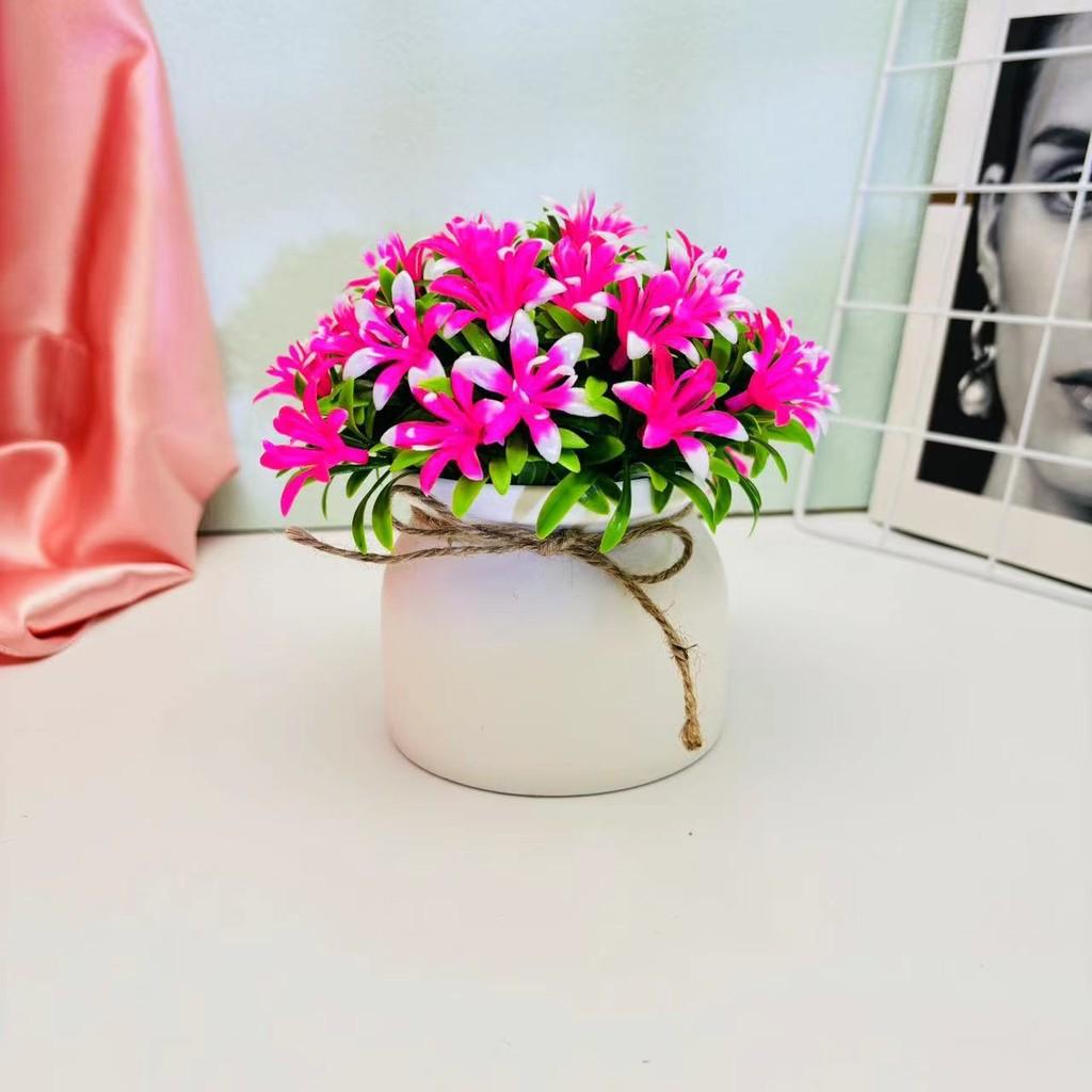 Artificial Orchid Flower Potted Plant Indoor Garden And Living Space Decoration