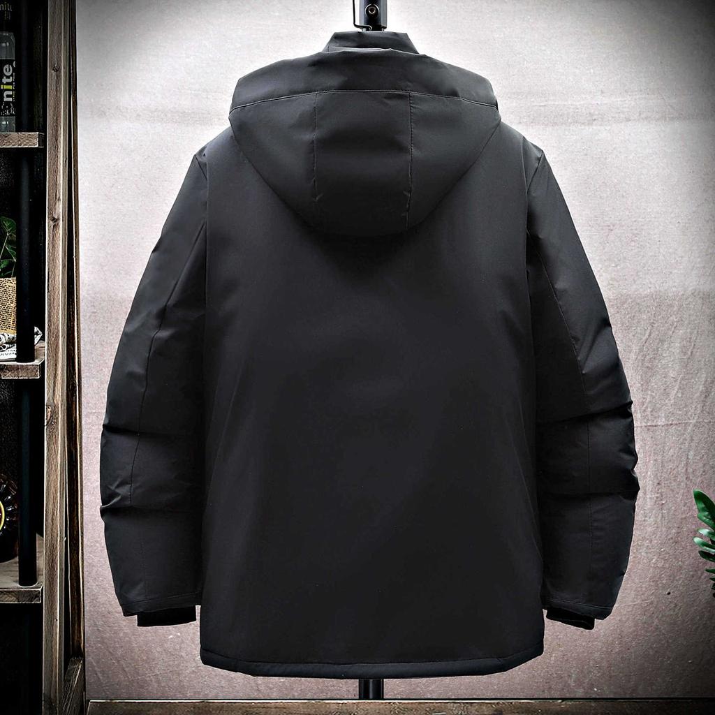 Men's New Cotton and Thickened Removable Hooded Autumn and Winter Warm Jacket
