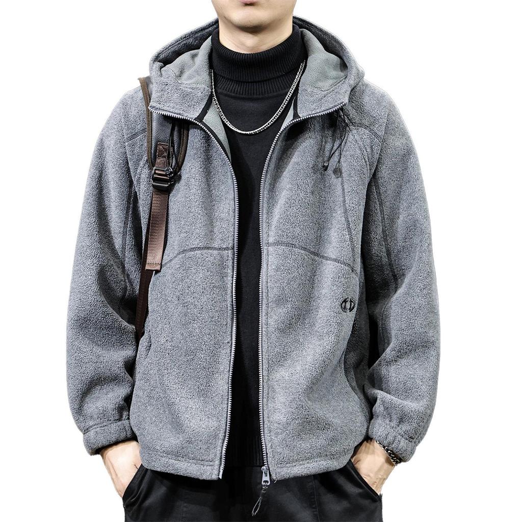 Men's 2025 Autumn/Winter Thick Warm Casual Fleece Hoodie Jacket