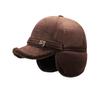 Autumn Winter Woolen Baseball Cap Outdoor Velvet Thick Cap Middle-Aged Men's Warm Ear Protection Bomber Hat