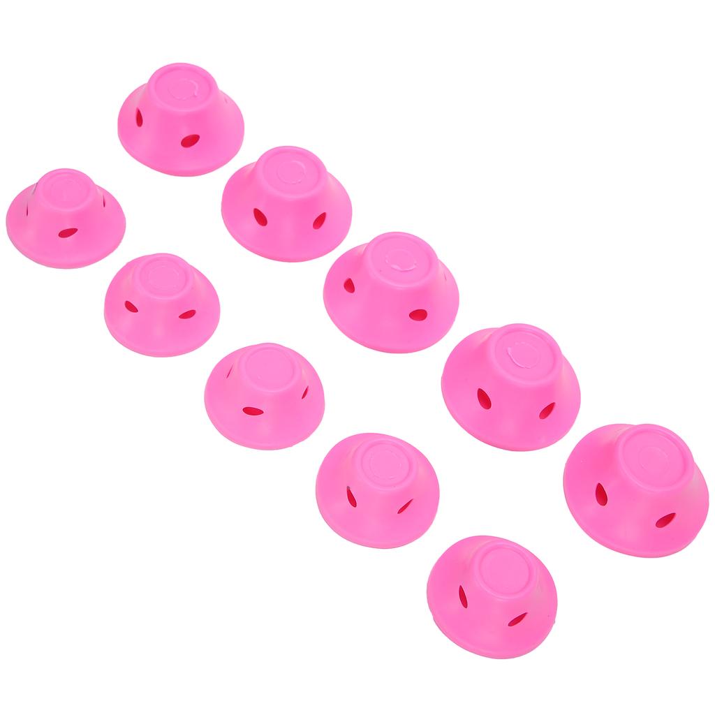 Hair Rollers No Heat Rubber Pink No Clip Hair Curlers Styling Waving Hairstyle Tool