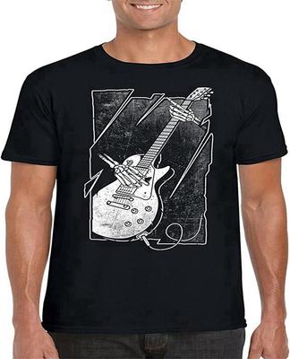 Guitar Player Music Men's Mens T Shirt 100% Cotton Festival Cotton Ring Spun