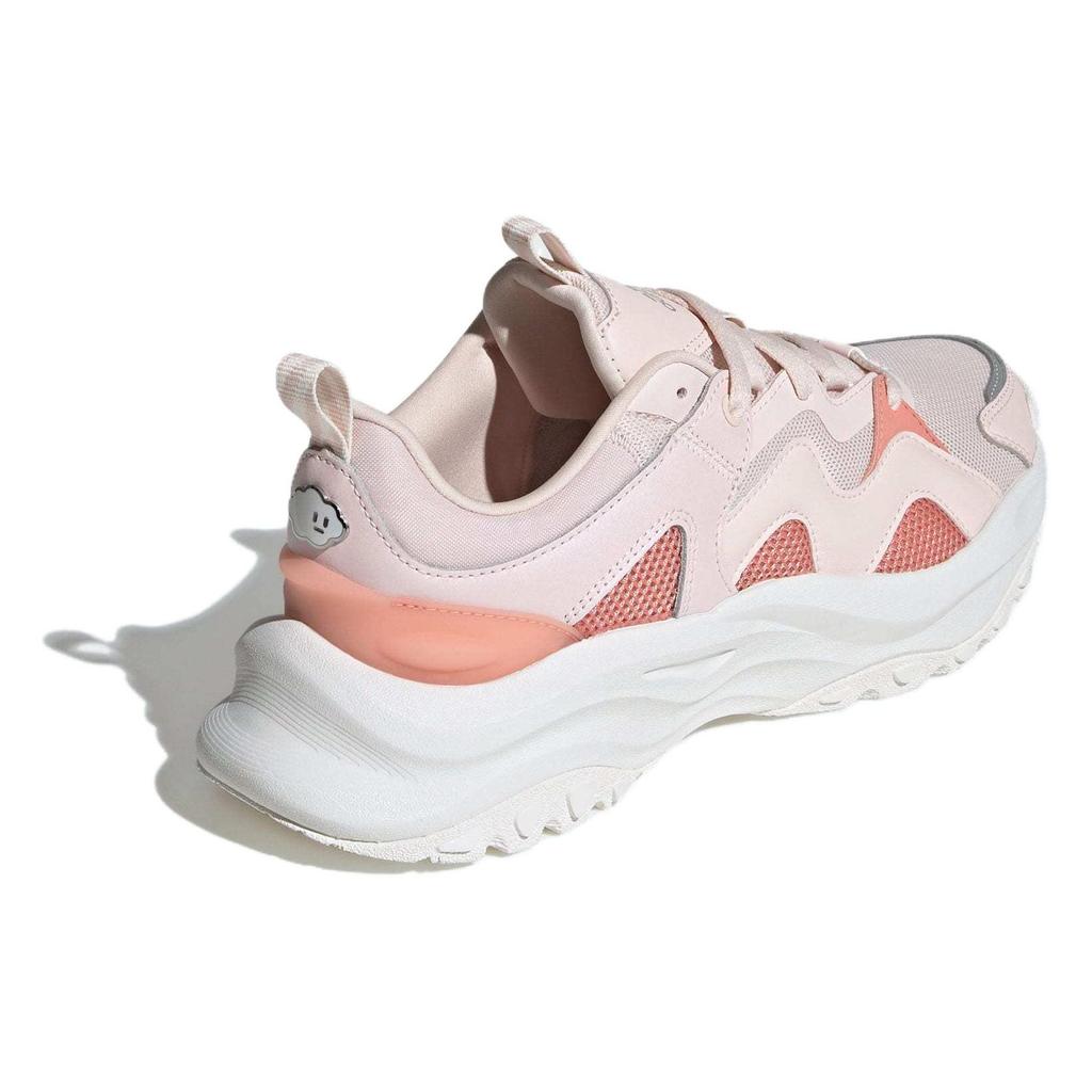 Adidas Maxxwavy Fabric Comfortable Simple Versatile Shock Absorbing Durable Low Top Dad Shoes Women Sneakers White Pink IF6891