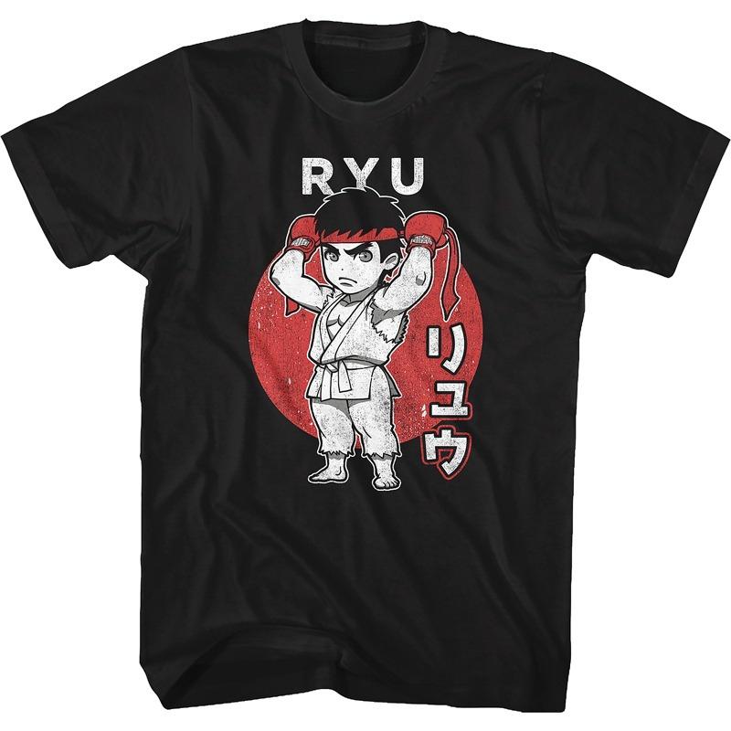 

Street Fighter Game Pattern Printed T-Shirt Men s Fashion Casual Wear Short Sleeve Loose Comfortable T-Shirt Daily Men Clothing S